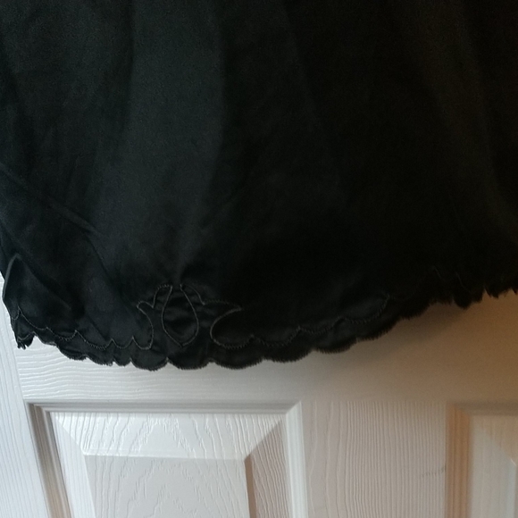 🛞Vintage Movie Star Slip Black 1950's Scallop Hem  Size 32 Short - Picture 2 of 14
